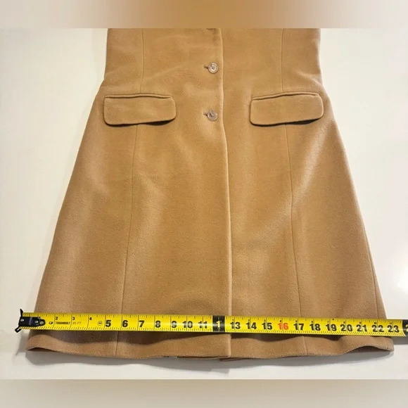 J Crew Women’s Top Coat Cashmere & Wool Camel Color - Picture 9 of 11